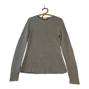 Equipment | Grey Cashmere Wool‎ Asymmetrical Cable Knit Sweater Size S